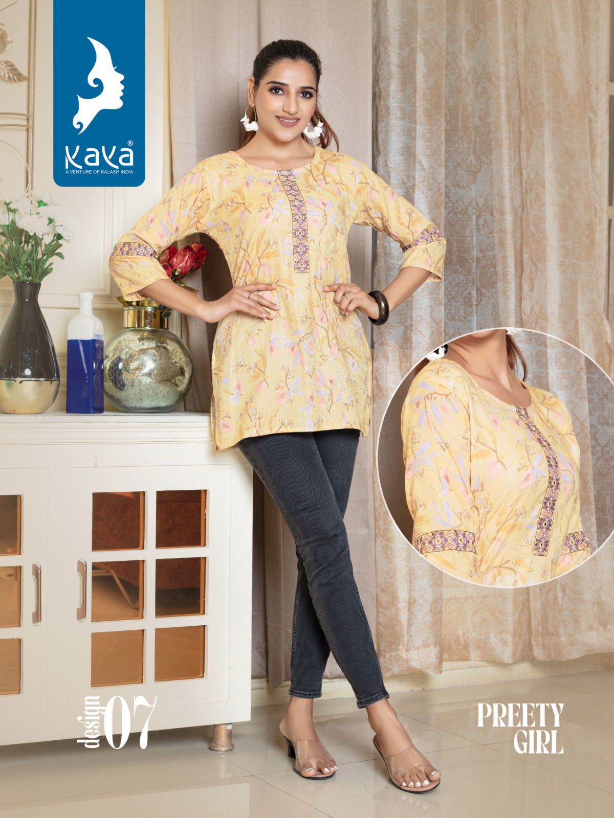 Preety Girl By Kaya Printed Short Top Catalog